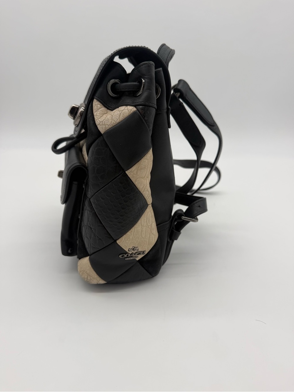 Coach Patchwork Leather Backpack - Picture 8 of 12